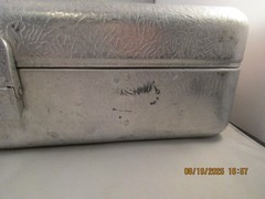 Vintage UMCO Model 53 Aluminum 18” Fishing Tackle Box used good condition
