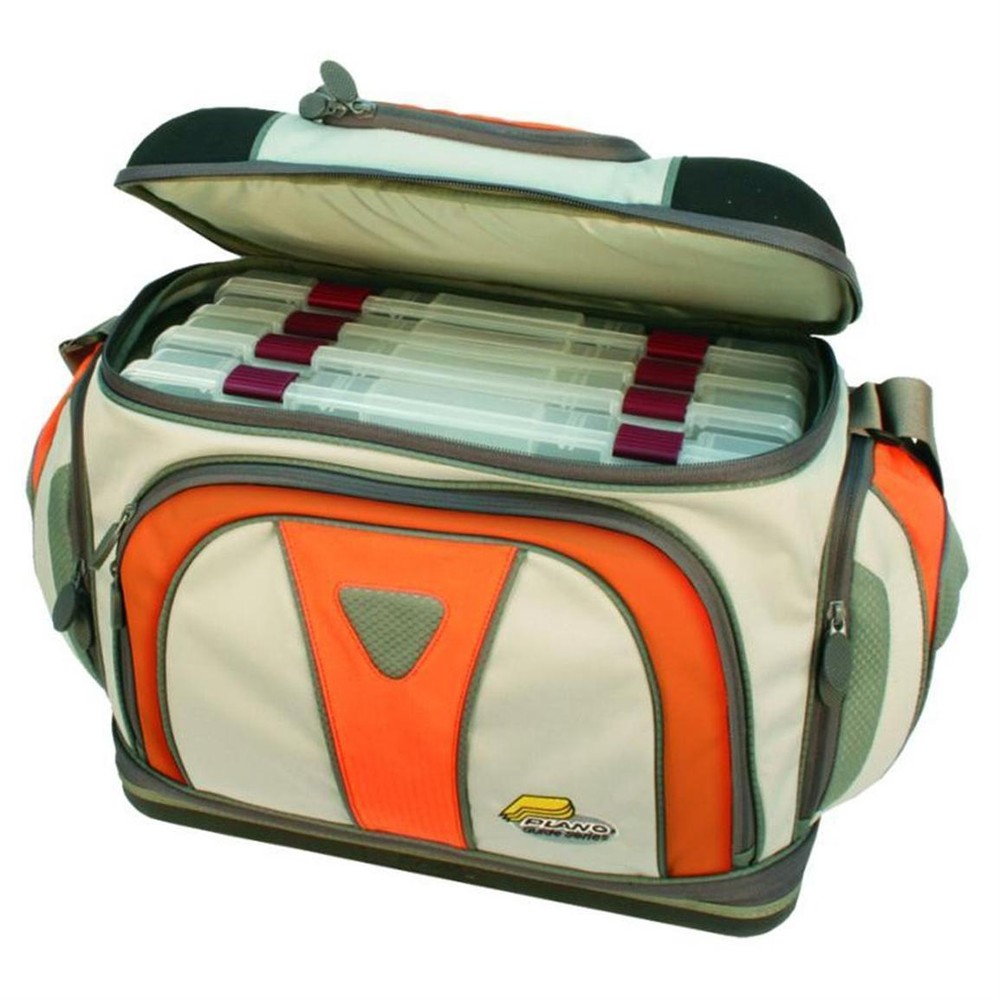 Plano Molding Fishing Carry Bag with 4 Large StowAway Tackle Lures Storage Boxes