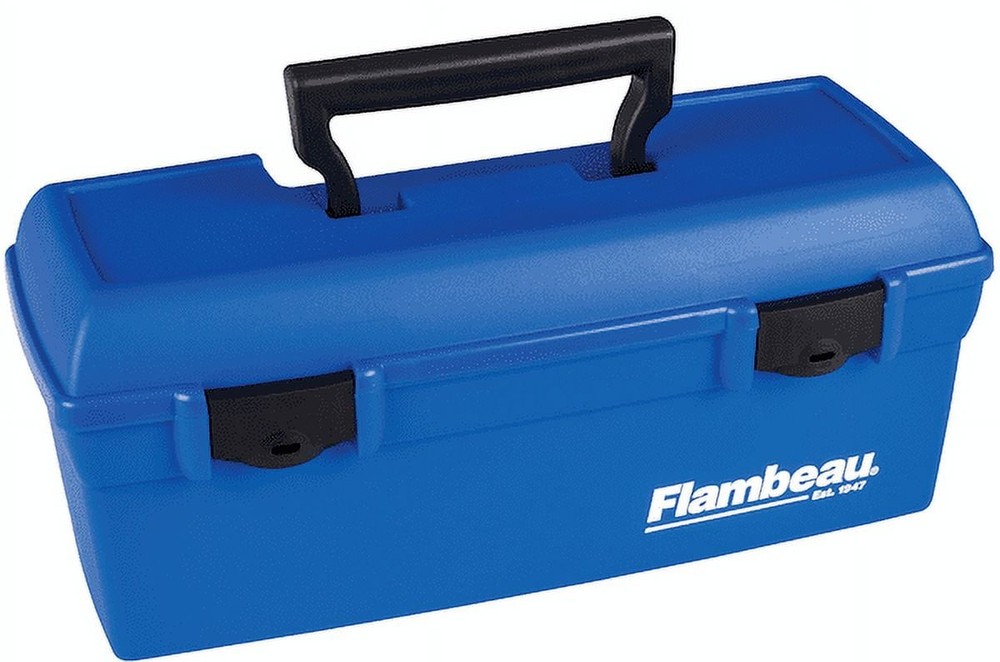Lil Brute Fishing Tackle Box with Lift-Out Tray, Blue, 13 inches Long, Plastic