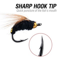 Fly Fishing Lure Set 10pcs Imitation Flies with Wings for Trout Bass Panfish