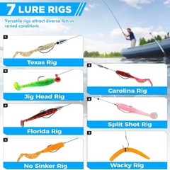 137Pcs Fishing Lures Tackle Box Set – Crankbaits, Spoons, Hooks & Weights – Bass