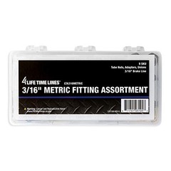 – Fitting Assortment Kit, Tube Nut, Union, Adapter, 9 Popular 3/16″ Metric