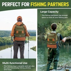 MATEIN Fishing Tackle Backpack, Backpack Tackle Fishing Bags 664200MU2