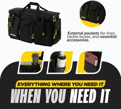Beyond Fishing Hauler Tackle Bags – Water Resistant with Hard Molded Bottom – Pe