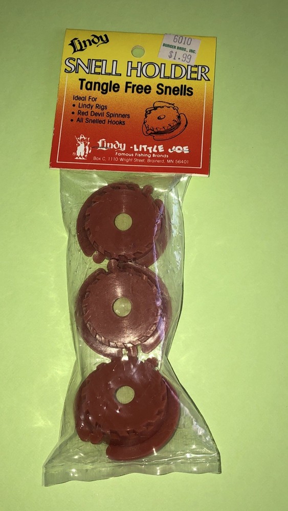 Lindy Snell Holder – Tangle Free Snells – Pack of Three – Made in Brainerd, Minn