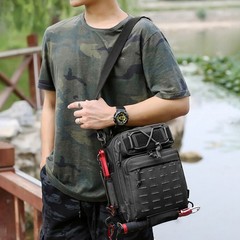 Fishing Sling Bag Fishing Tackle Storage Bag Tool Bag For Fishing Hiking Hu KNXI