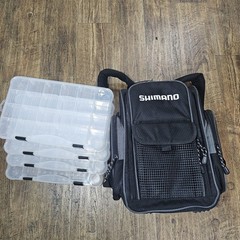 Shimano Blackmoon Fishing Backpack Tackle Storage Bag Black Top Load Organizer