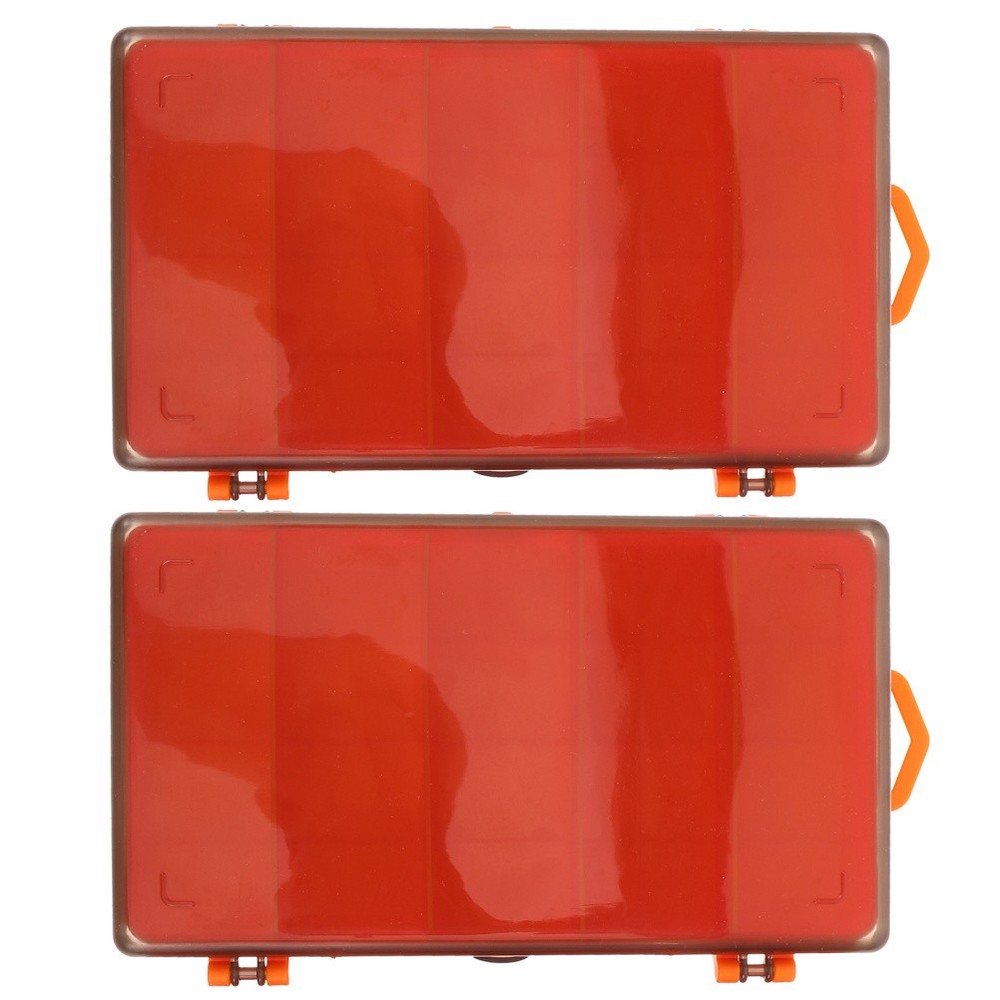 2 Pcs Fish Bait Organizer Double Layer Fishing Lure Boxes Holder Storage