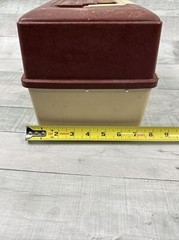 Vtg Original Plano 4200 Fishing Tackle Box Brown/Tan