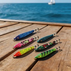 Noctilucent Fishing Bait for Squid Luminous Rubber Composite Jig Hook 80mm 5g
