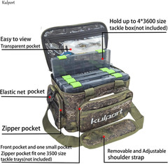 Fishing Tackle Bag Water Resistant 600D Ripstop Shoulder Strap for 3700 3600