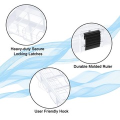 2-Pack 3700 Fishing Tackle Boxes, Clear Plastic Storage Trays with Adjustable…