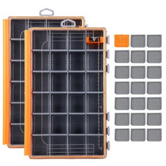 2 PCS 3600/3700 Fishing Tackle Box Organizer Waterproof Orange Tray Divider