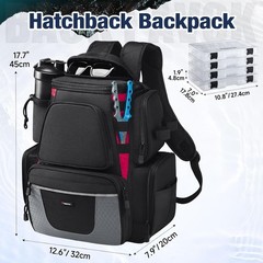 Water-Resistant Fishing Tackle Backpack with 18 Compartments & 2 Rod Holders