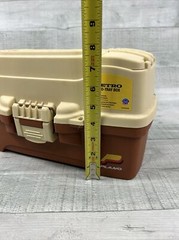 Plano Retro Two Tray Tackle Box Model 6202 Brown & Tan
