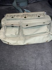 Vintage WALKER Fishing Creel Canvas Shoulder Bag Korea Tackle Utility Bag