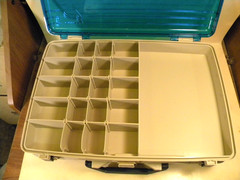 Plano Two Tier Satchel Blue tackle box 16 1/2″ x 12″ x 4 3/4″ Made in USA