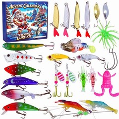 24-Piece Tackle Mystery Box for Anglers Featuring 30×23.5×3.5cm ABS Lures