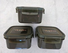 3x Atomic Tackle Clip On Lid Fishing Bait Boxes