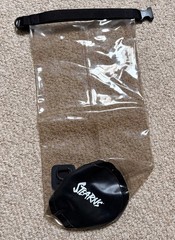 Stearns Dry Bag, clear plastic with closure-snap, for fishing or hiking gear