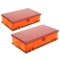 2 Pcs Fish Bait Organizer Double Layer Fishing Lure Boxes Holder Storage