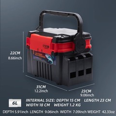 Fishingfans Multi-Function Fishing Tackle Box Bucket Lure Storage 6L/12L