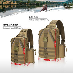 Fishing Tackle Backpack with Rod & Gear Holder, Lightweight Outdoor Water-Resist