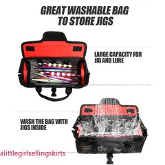 Fishing Jig Bag Mesh Washable Large Capacity Fishing Lure Bag for Boat Fishing