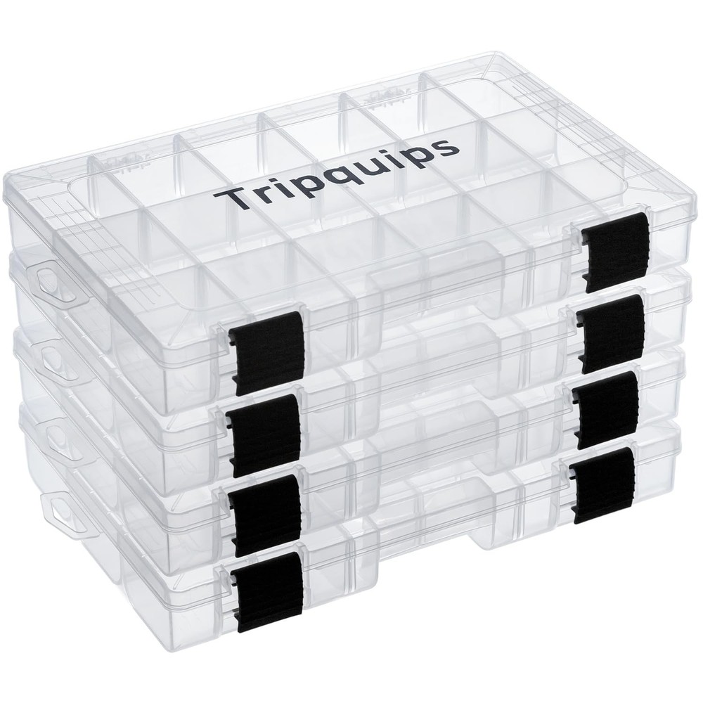 3600 Tackle Trays, Plastic Storage Organizer Box with Removable Dividers – Ta…