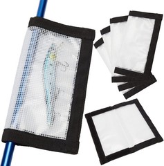 Fishing Lure Covers Tangle-Free Rod Wraps Secure Hook Protectors 4PK Clear