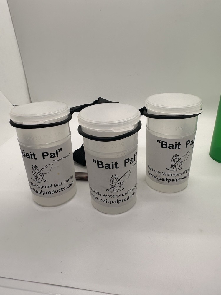 Bait Pal Portable Waterproof Bait Carrier 3 Container System Fishing Holder