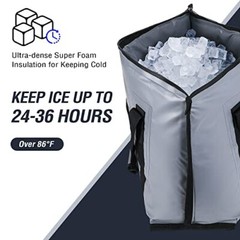 Insulated Fish Cooler Bag Flat Bottom,26L Waterproof Fish Kill Bag,Small Fish…