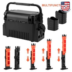 2 Tier Fishing Tackle Box Fishing Organizer Case Adjustable Fishing Accessories