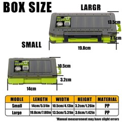 Double Sided Fishing Tackle Box Lure Storage Organizer Case _New