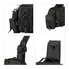 Black Fishing Tackle Backpack, Fishing Crossbody Bag, Fishing Tackle Organizer