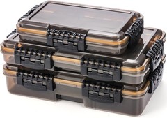 3 Pack Fishing Tackle Boxes, 3600 3700 Tray Storage Box, Waterproof Plastic Cont