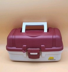 Plano Tackle Box HardCase Fold Flip Top Model 6102 USA Fishing Plastic Hinge