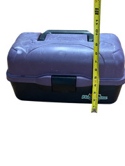 Flambeau Outdoors 2-Tray Plastic Tackle Box Purple/Black 13x8x6 in