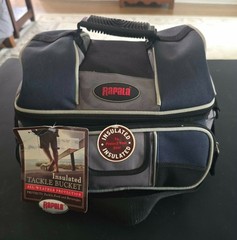 Rapala Insulated Tackle Bucket – NOS – With Plano Boxes + NEW Eagle Claw Tackle