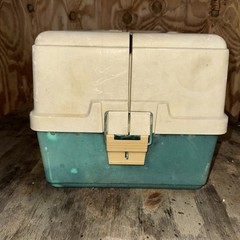 Large Plano 9606 High Hip 6 Tray Tackle Box Green Lid Clean USA Very Nice -T8