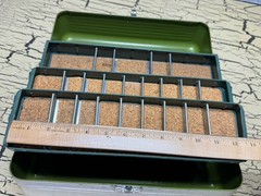 VTG Simonsen Chicago 51 Deep Drawn Air Flo Green Metal Fisherman Tackle Tool Box