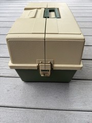 PLANO Tackle Systems 8606 Fishing Tackle Box with 6Tier Folding Trays Vtg USA