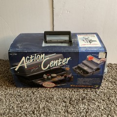 Vintage Flambeau Action Center 3 Tier 7”x 7”x 13” Tackle Box + tackle (rapala)😊