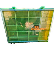 Vintage Rebel Excalibur 50 2 Sided Tackle Box, Beige/Green Excellent Cond. Empty
