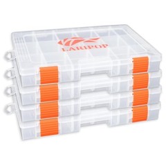 4-Pack 3600 Fishing Tackle Boxes, Four 3600(Tray Size: 11.49″x7.28″x1.65″)