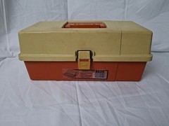 1980s Plano 2 Tier Fishing Tackle Box Model 5520 Great Condition (Empty)