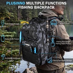 Fishing Gear, Fishing Backpack with Tackle Box, Waterproof tackle Backpack wi…