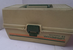 Vintage Sportfisher 3 Tiered Woodsteam &Plano Basic Tackle Boxes set of 2