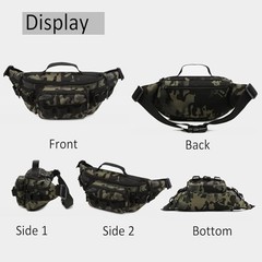 Tactical Fanny Pack,Small Fishing Tackle Bag Water-Resistant Military Green