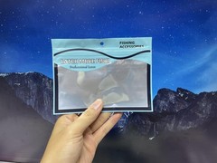 50pcs Soft Plastic Bait Packaging Bags,Fishing Hook 6″ x 4″, Transparent Blue